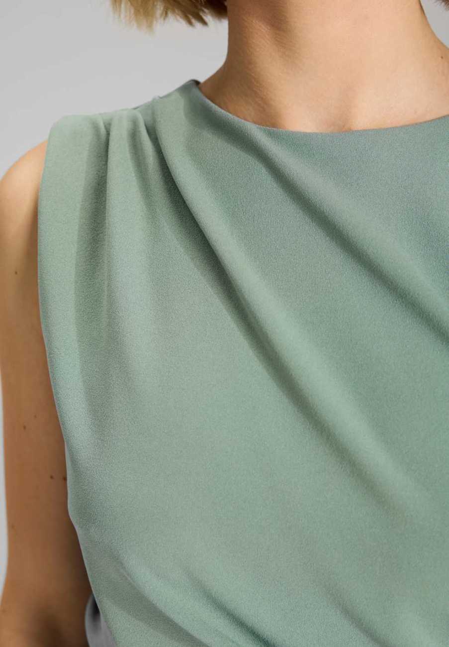 Jumpsuit aus Crepe Jersey mit Drapierung