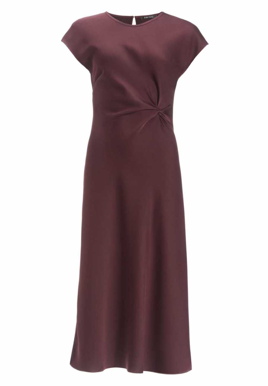 Slip Dress aus Satin mit Twist Detail