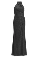 Hochgeschlossenes Abendkleid Schimmereffekt