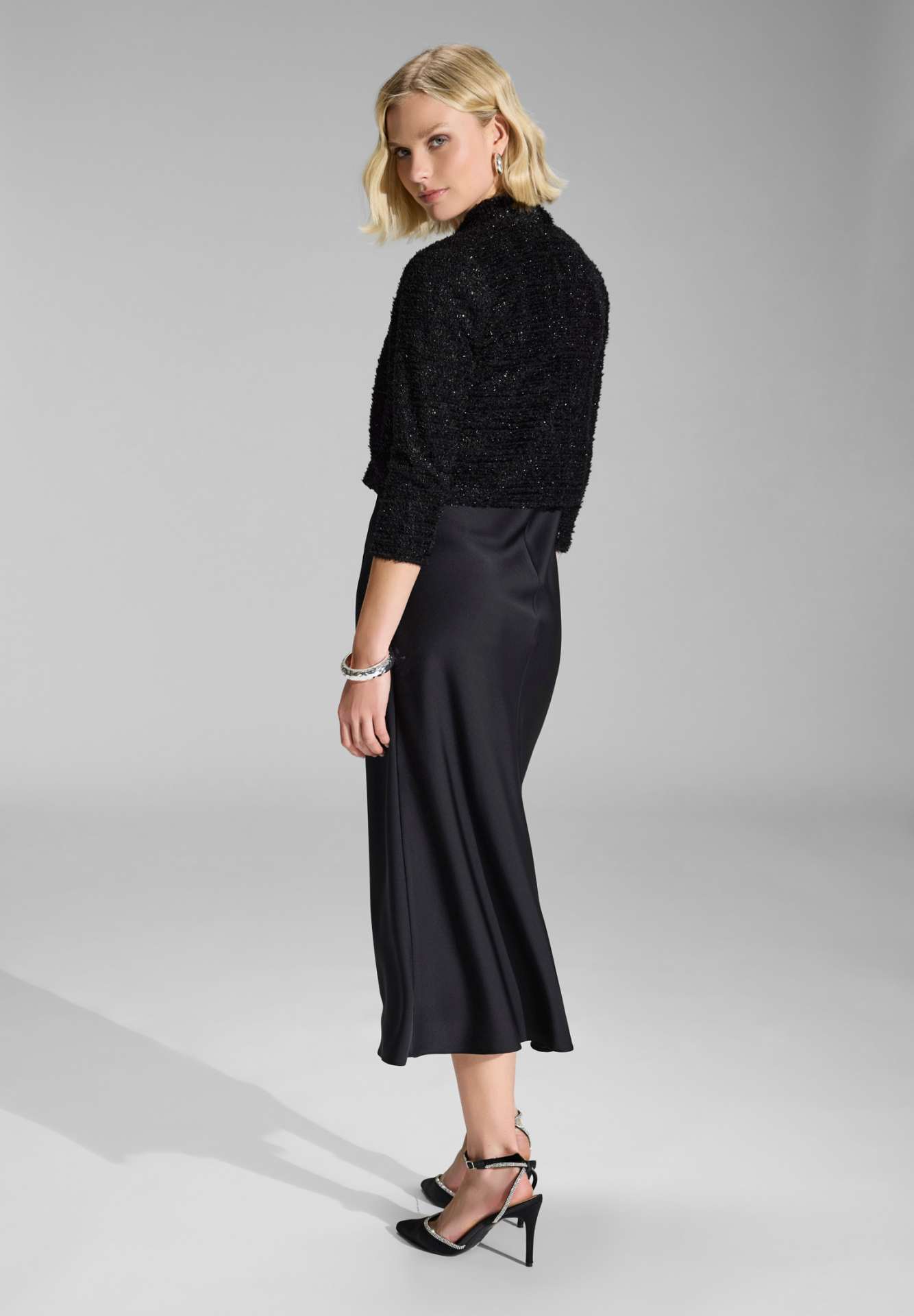 Bolero Jacke in Chenille Optik