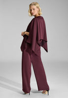 Hose aus Satin mit geradem Bein und Taschen