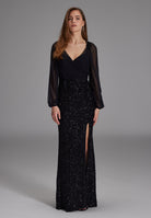 Wickelbolero mit langen Ärmeln