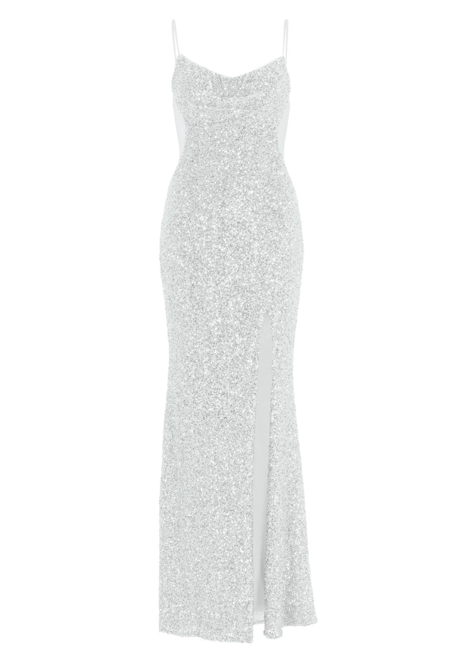 Slipdress mit transparenter Rückenpartie