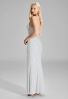 Slipdress mit transparenter Rückenpartie