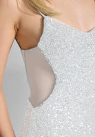 Slipdress mit transparenter Rückenpartie