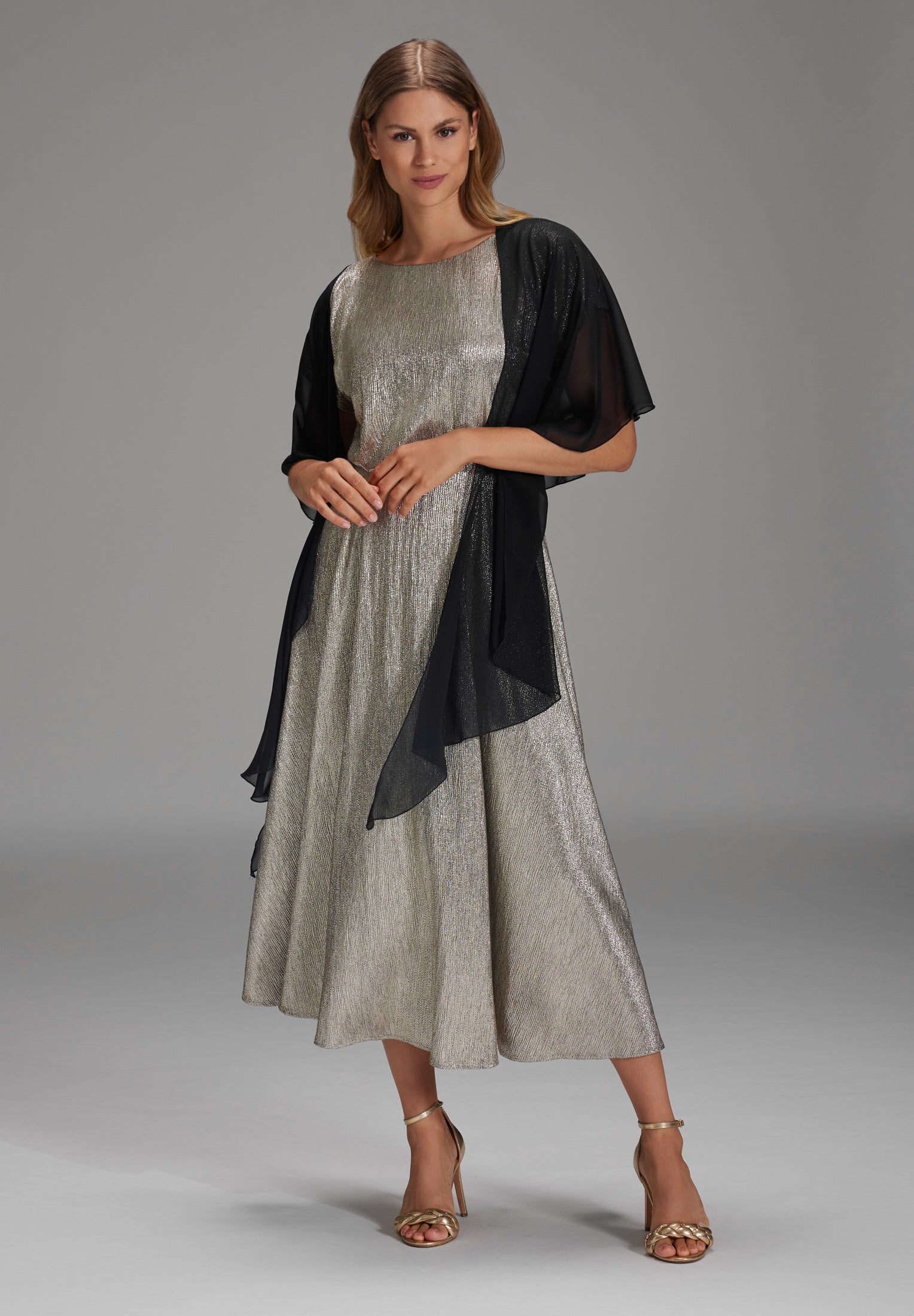 Formstola aus Chiffon black 0