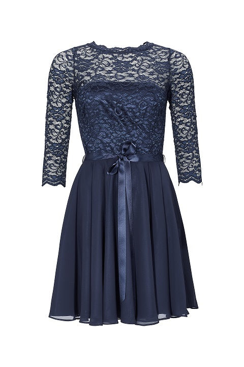 Cocktailkleid aus Spitze und Chiffon
