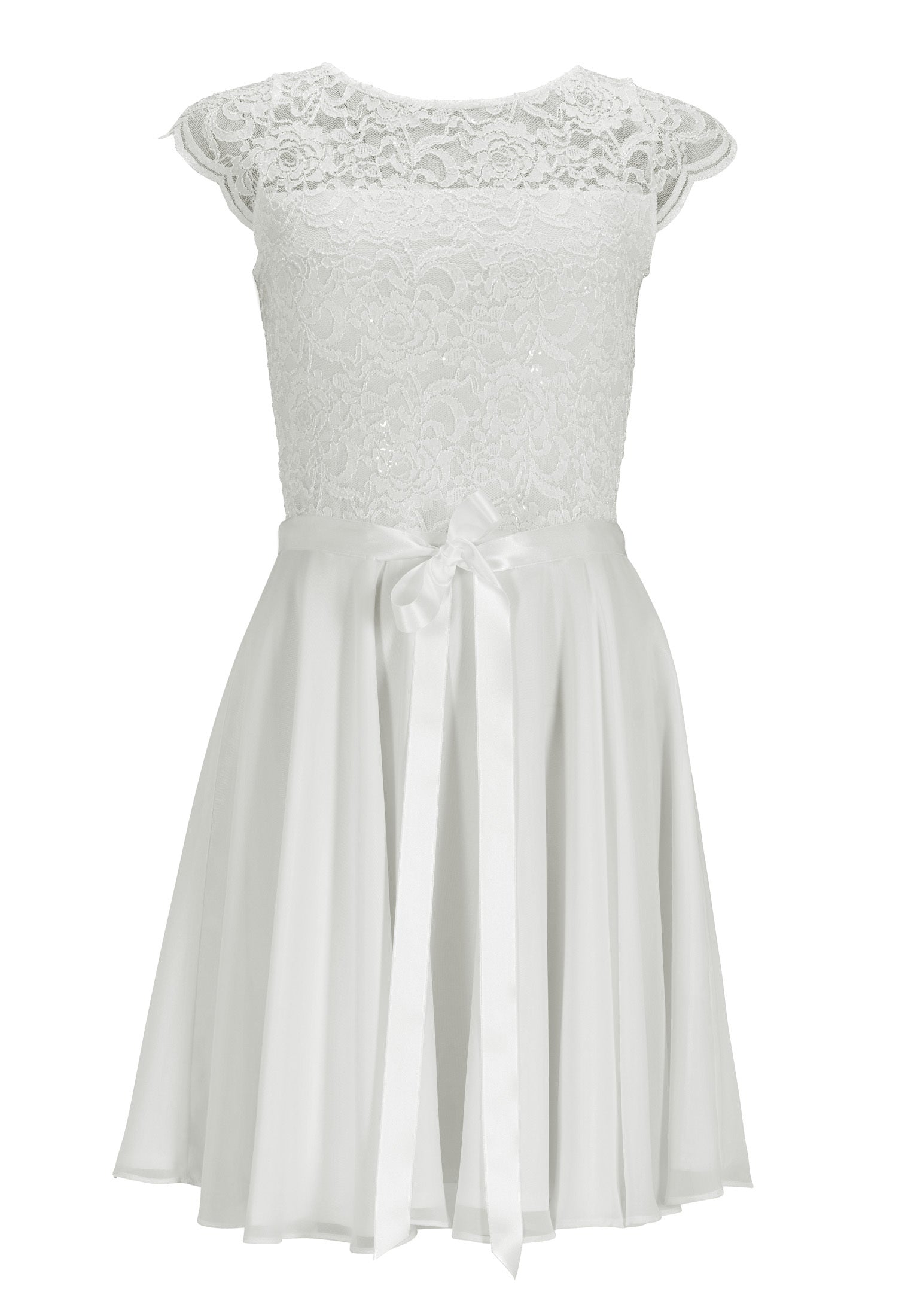 Cocktailkleid mit Spitzenoberteil und Chiffon Rock