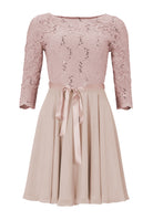 Cocktailkleid aus Paillettenspitze mit Chiffonrock