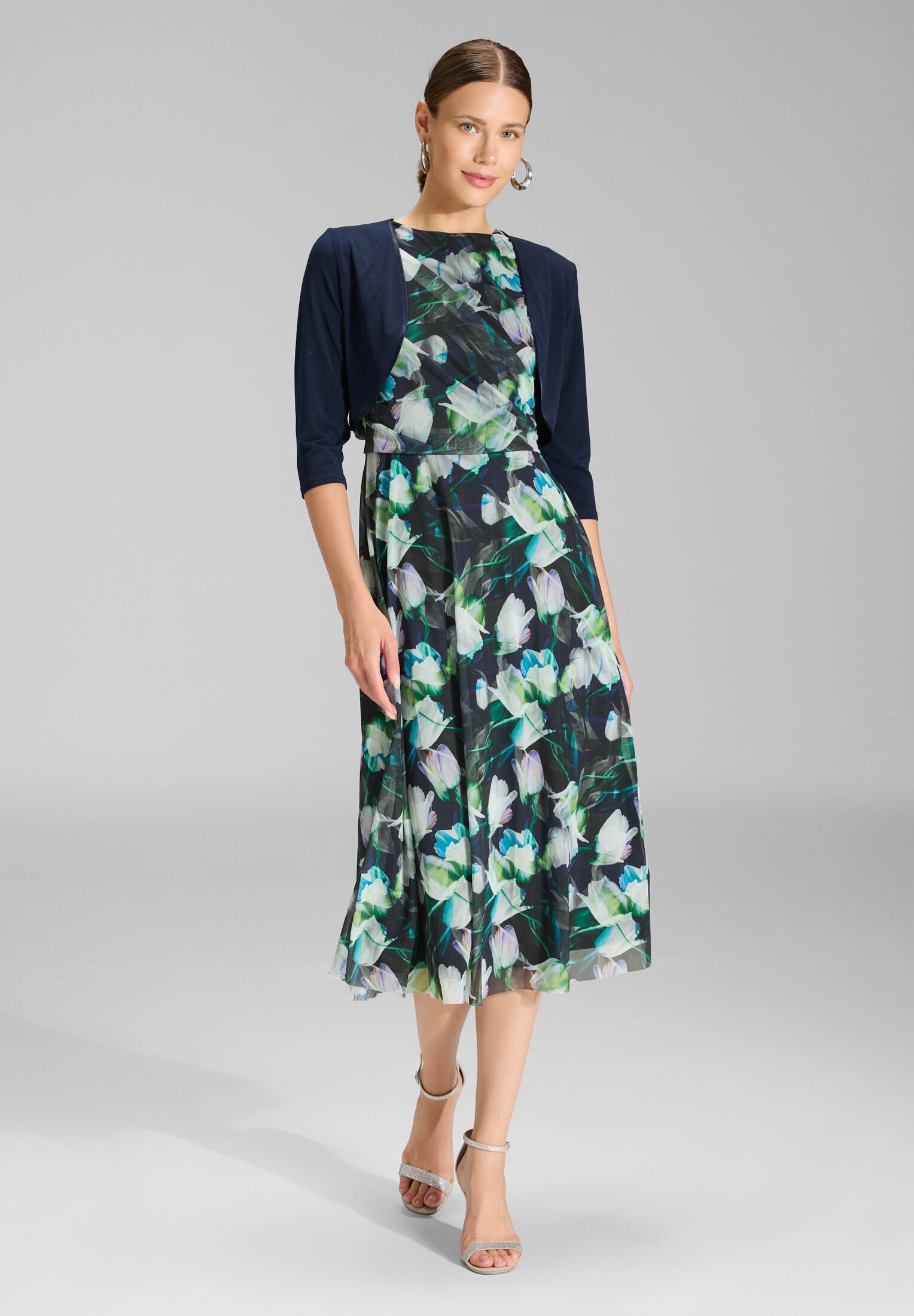 Bolero aus Jersey mit Dreiviertelärmeln navy