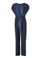 Jumpsuit aus Material-Mix
