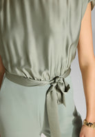 Jumpsuit aus Material-Mix