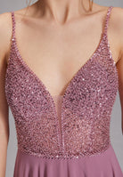 Abendkleid aus Materialmix