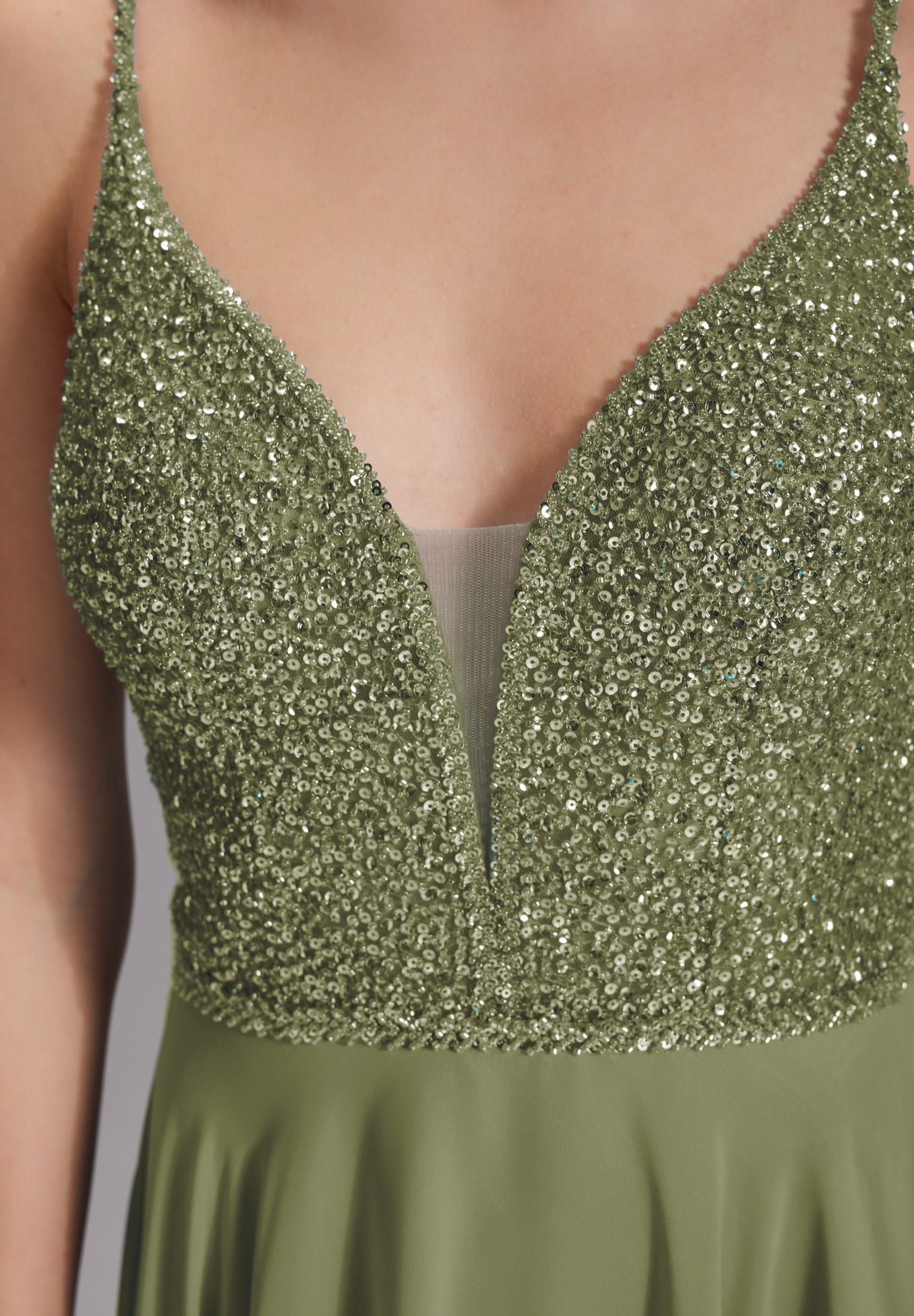 Abendkleid aus Materialmix