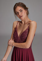 Abendkleid aus Materialmix