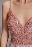 Cocktailkleid aus Materialmix