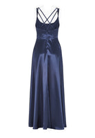 Satin-Abendkleid mit Gehschlitz