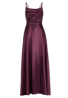 Satin-Abendkleid mit Gehschlitz
