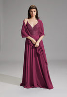 Stola aus Chiffon grape wine One Size