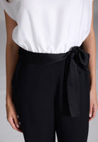 Jumpsuit aus Material-Mix