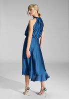 Cocktailkleid aus Satin mit Volant