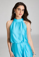 Cocktailkleid aus Satin mit Volant