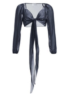 Wickelbolero mit langen Ärmeln