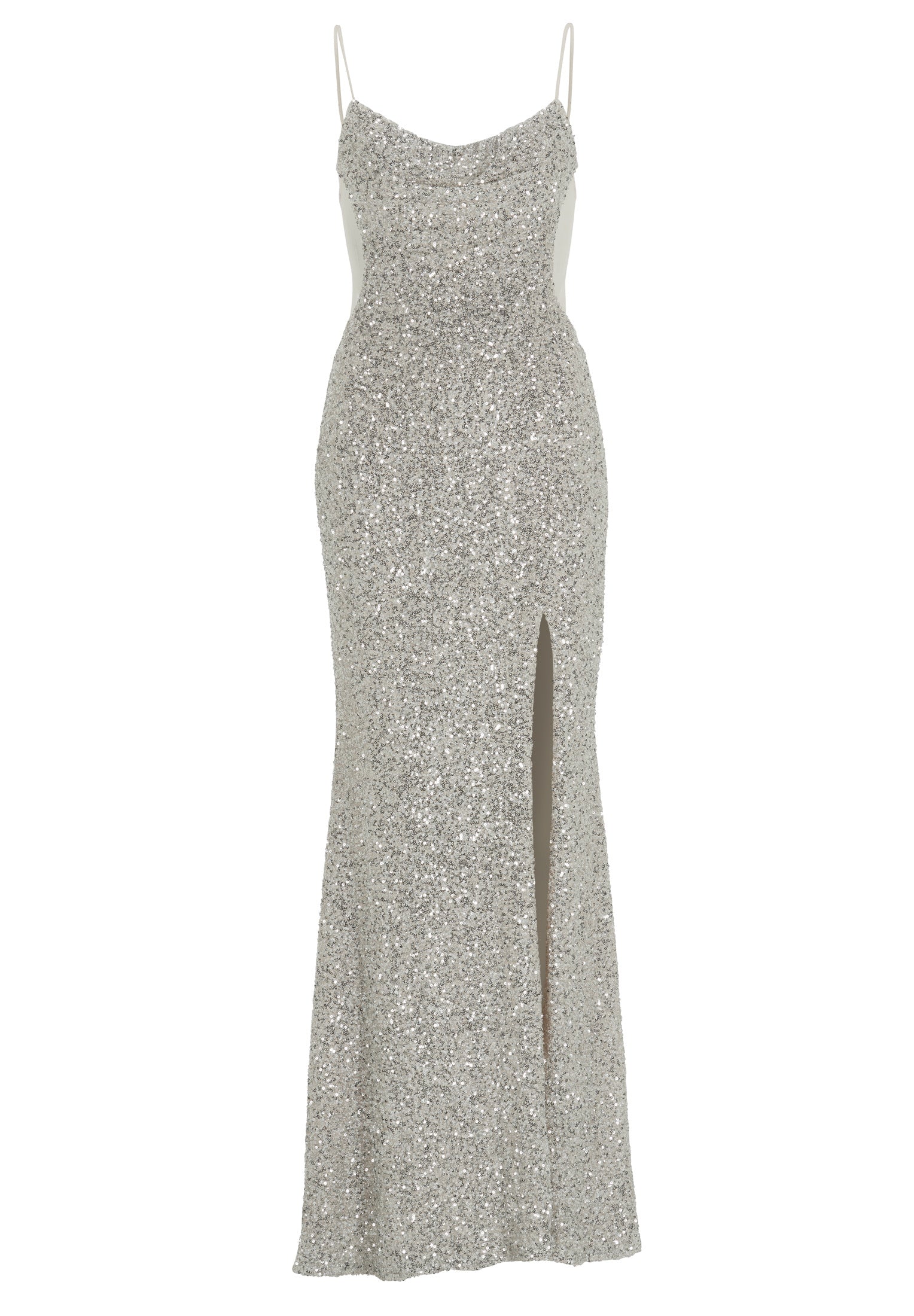 Slipdress mit transparenter Rückenpartie