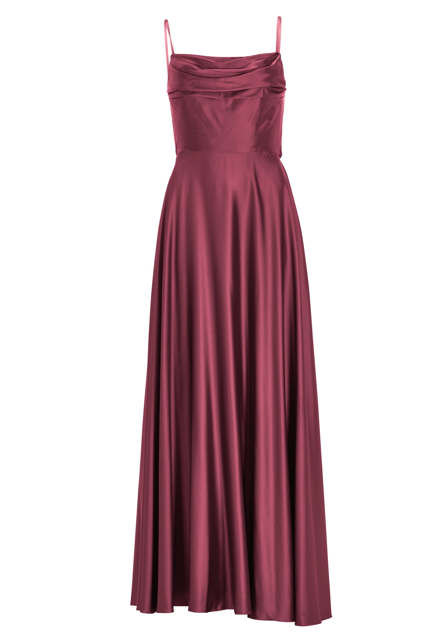 Satinkleid mit Bindegürtel in der Taille