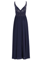 Chiffonkleid mit Spitzenstickerei