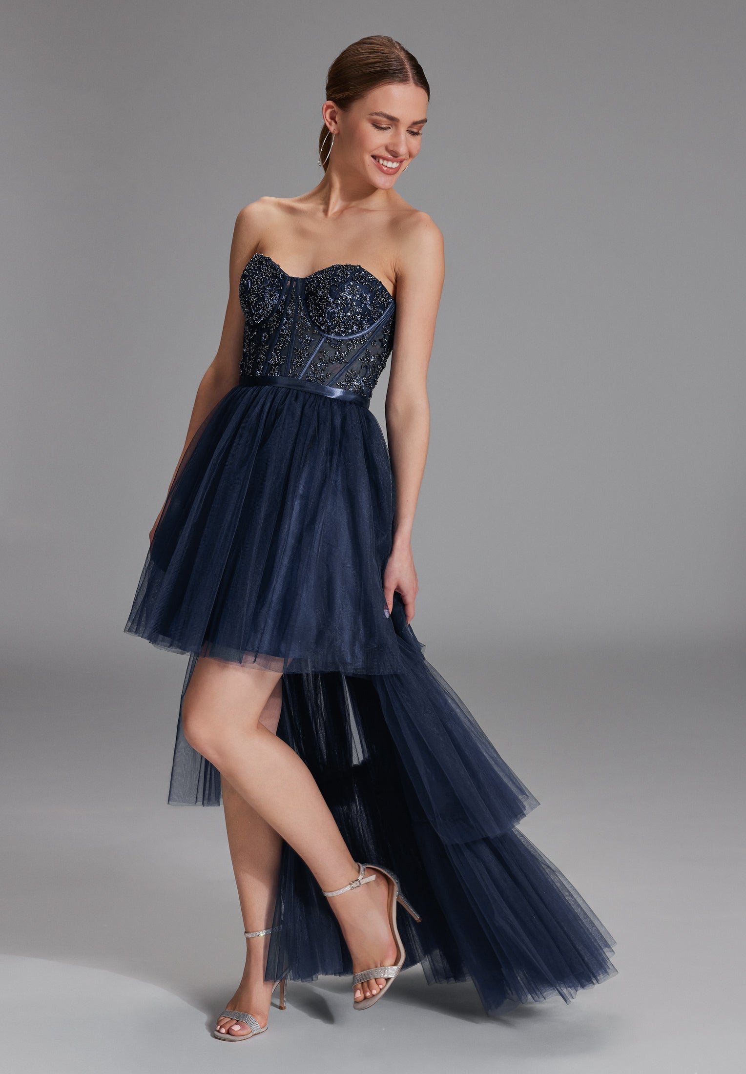 Vokuhila-Kleid mit Corsagentop