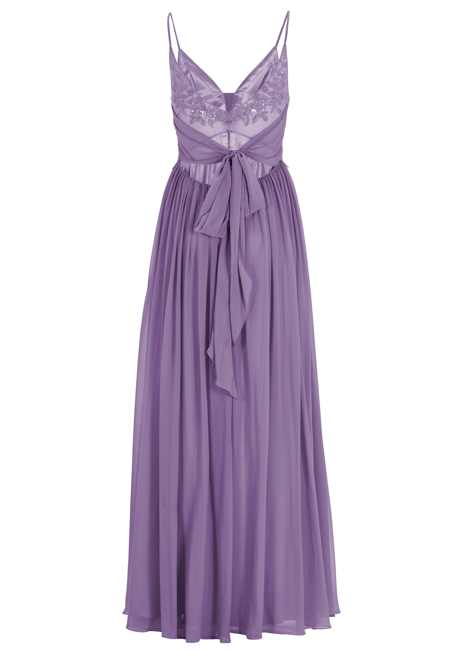 Chiffonkleid mit Bindeband am Rücken