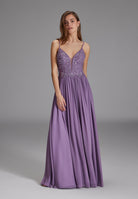 Chiffonkleid mit Bindeband am Rücken