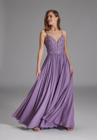 Chiffonkleid mit Bindeband am Rücken