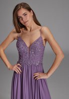 Chiffonkleid mit Bindeband am Rücken