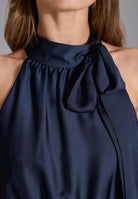 Jumpsuit mit Schluppenblusen Top und Druck Hose