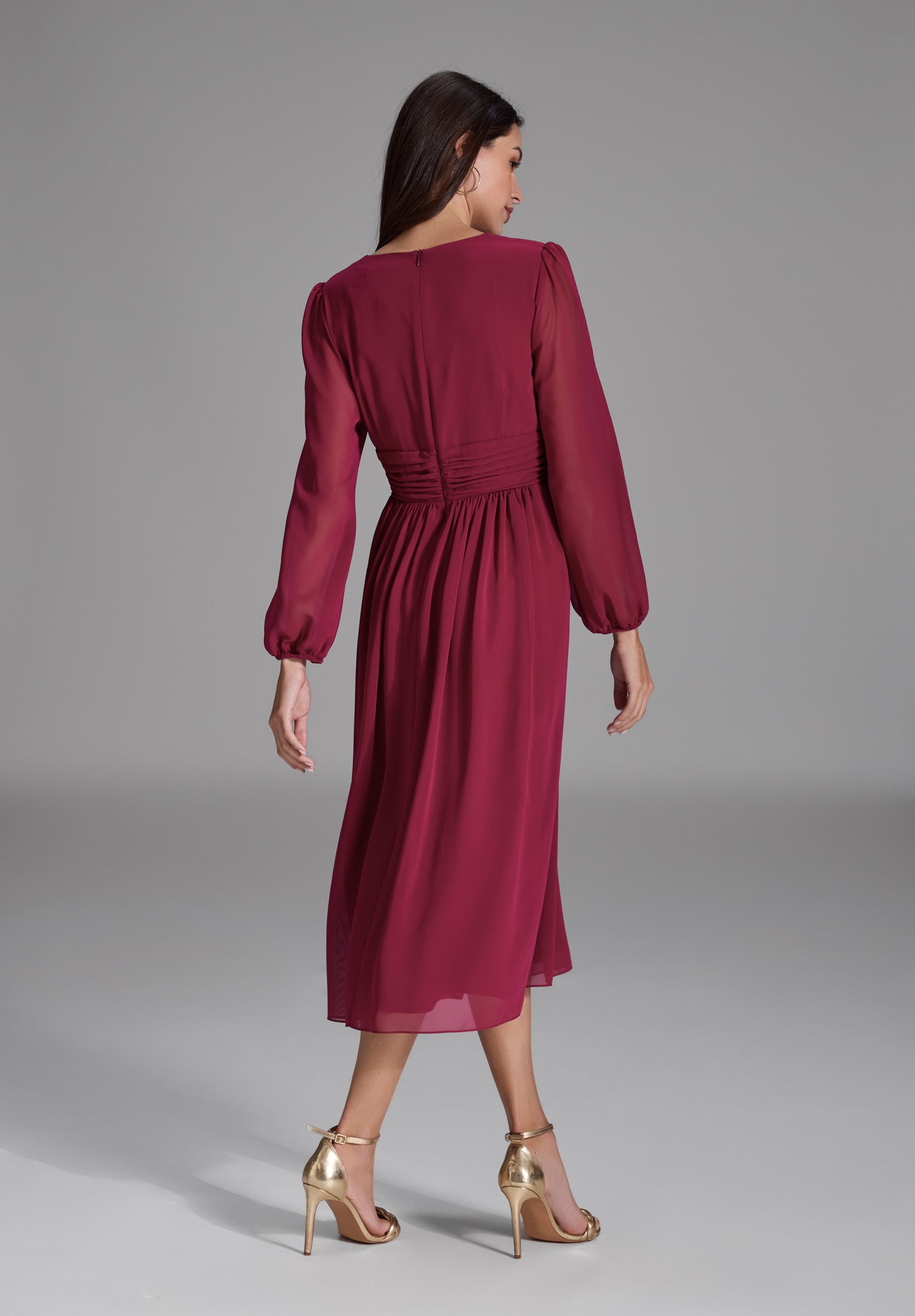 Chiffon Kleid in Wickel Optik