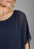 Jumpsuit aus Crepe Jersey mit Chiffon Überwurf