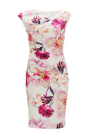 Scuba-Tageskleid mit Drapierung