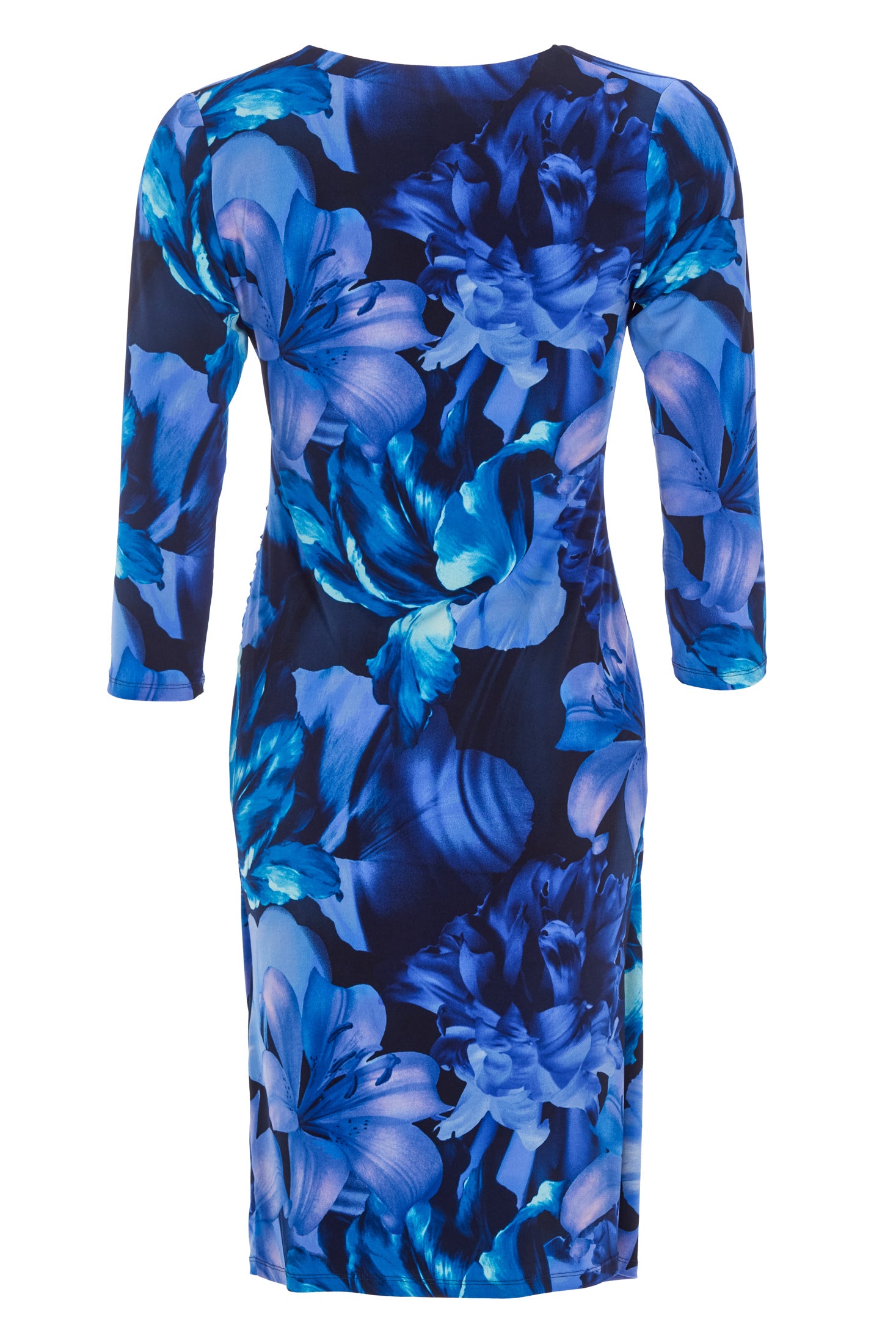 Wickelkleid aus floral bedrucktem Jersey