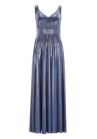 Abendkleid aus foliertem Jersey mit Beinschlitz