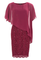 Cocktailkleid mit Überwurf