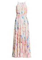 Abendkleid aus Crinkle Chiffon mit Animal Print