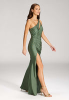 One-Shoulder-Kleid mit Cut-Out und Beinschlitz