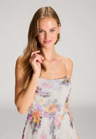 Printkleid mit plissiertem Rock