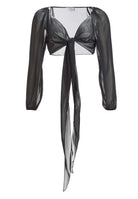 Wickelbolero mit langen Ärmeln