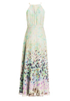 Abendkleid aus Chiffon mit Animal Print
