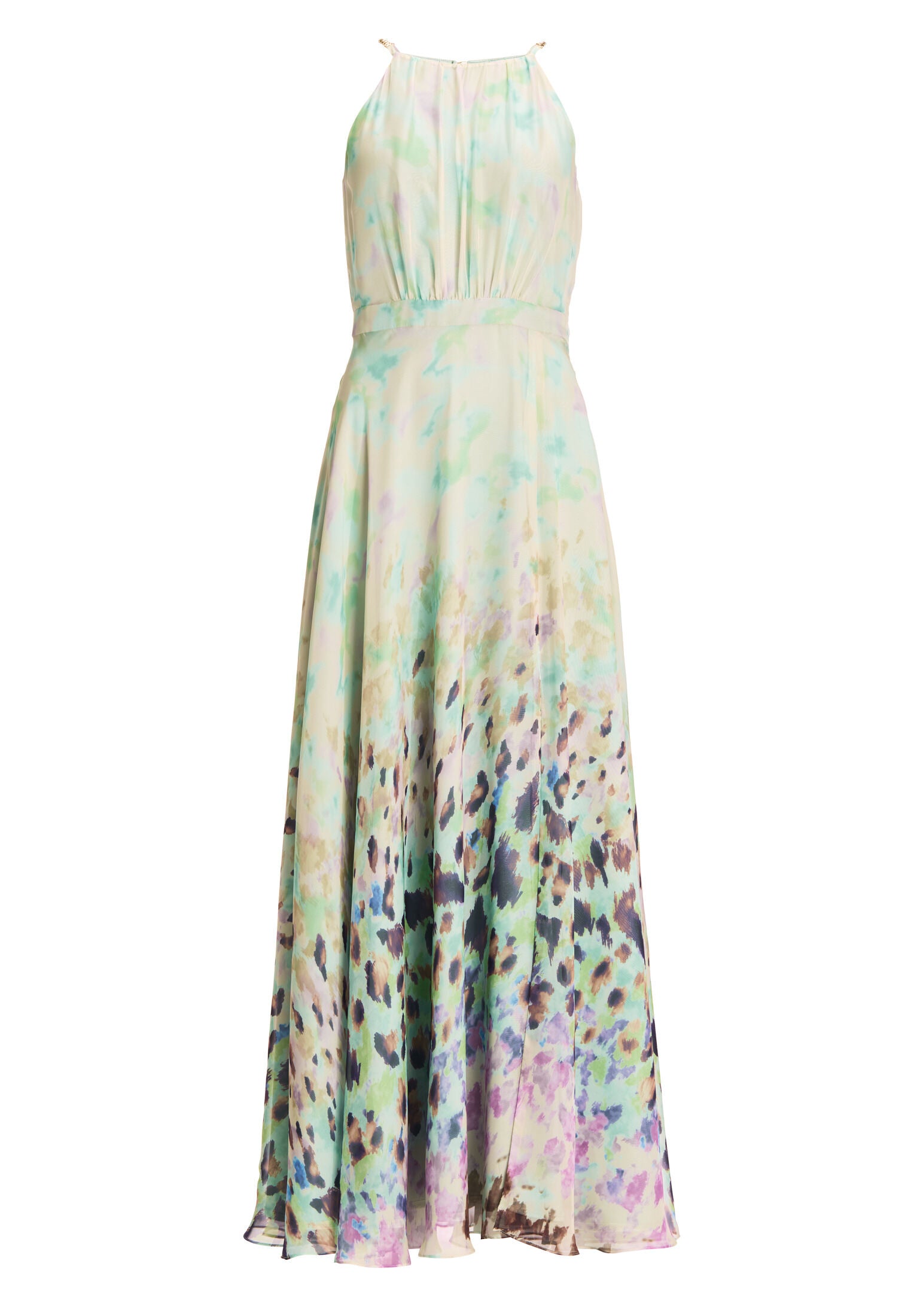 Abendkleid aus Chiffon mit Animal Print