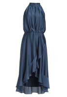 Cocktailkleid aus Satin mit Volant