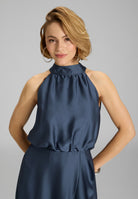 Cocktailkleid aus Satin mit Volant